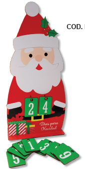 [NAV25CR71] CONTEO REGRESIVO MDF 17X34 CM - PAPANOEL + FICHAS NUMERICAS EN MDF