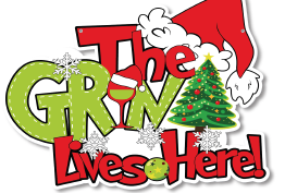 [NAV25CG75] COLGANTE MDF - THE GRINCH LIVES HERE ARBOL Y GORRO NAVIDEÑO