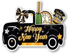 [FAN26CP37] COLGANTE PVC AMBAS CARAS 40X60 CM - CARRO NEGRO / CHAMPANGE - RELOJ - SOMBRERO