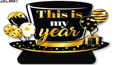 [FAN26CM41] CENTRO DE MESA MDF 55X31 CM - SOMBRERO - THIS IS MY YEAR