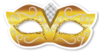 [FAN26CM49] APLIQUES PARA FOTOS CARTULINA / PLUMAFON 50 CM - ANTIFAZ