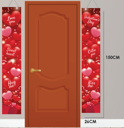[SV26LO012] LONA DECORATIVA 150X26 CM - LOVE/ SWEET HEART/ HUG ME X2 PZAS
