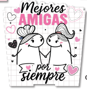 [SV26CO070-4] CAJA MDF CON RELIEVE 11X11CM - MEJORES AMIGAS POR SIEMPRE