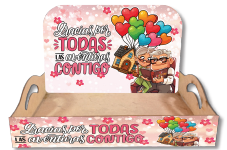 [SV26FO106] BANDEJA RECTANGULAR CON AZA 30X20X4 CM + BACKING CASA Y ABUELITOS UP