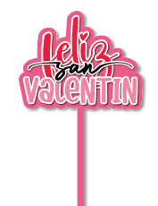 [SV26FO108] TOPPERS MDF DORADO - HAPPY VALENTINES DAY