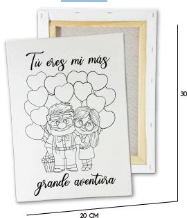 [SV26FO116] KIT PINTURA EN LIENZO 20X30 CM - TU ERES MI MAS GRANDE AVENTURA - UP