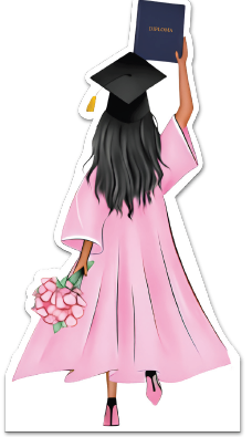 [GR26AF01] AFICHE MDF 60 CM - GRADUADA / CABELLO NEGRO