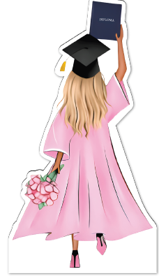 [GR26AF02] AFICHE MDF 60 CM - GRADUADA / CABELLO CASTAÑO