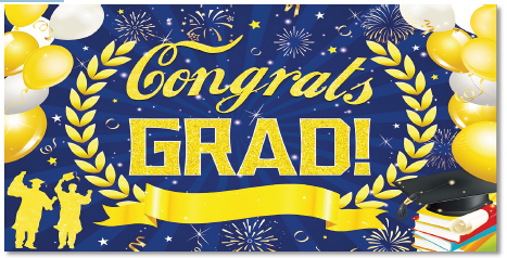 [GR26LO211] LONA DECORATIVA 50X100 CM - CONGRATD GRAD / AZUL