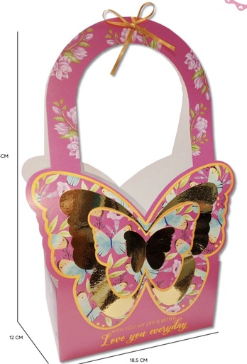 [DM26CD061] CAJA MARIPOSA DE CARTULINA 35X12X18.5 CM