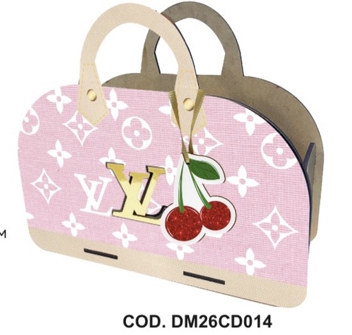 [DM26CD014] CARTERA DETALLE MDF 22X19X8.5 CM - ROSADO