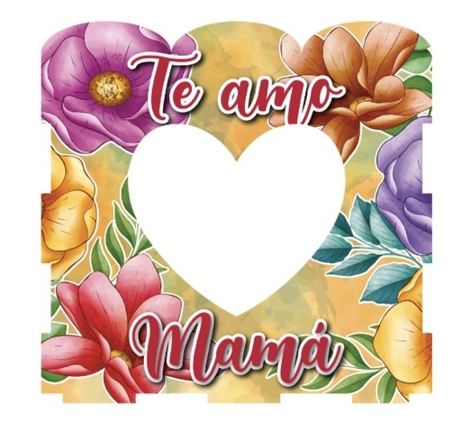 [DM26CC021] CAJA CON ONDA Y ACETATO MDF 12X11X9 CM - TE AMO MAMA MDL2