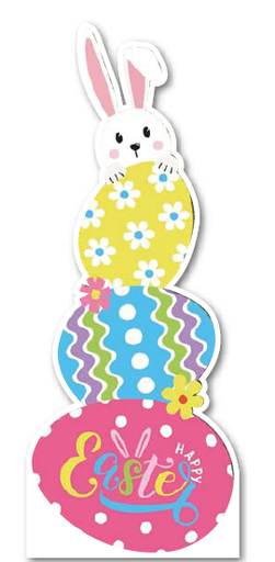 [PAS25HCC43] AFICHE 90 CM MDF - CONEJO CON HUEVOS EASTER