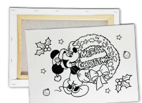 [KLPMCMNV-K] KIT PINTURA DE LIENZO 20X30 CM - MICKEY NAVIDEÑO / CUERPO COMPLETO