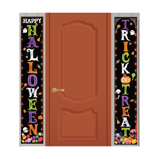 [HLW26LO81] LONAS DOBLE COLGANTE 150X26 CM - HAPPY HALLOWEEN TRICK OR TREAT