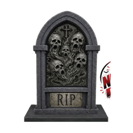 [HLW26TP90] TUMBAS 48 CM PLUMAFON / COUCHE - RIP CARAS DE FANTASMAS