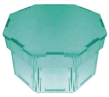 [CO1012] Caja MDF 10X12 cm Octagonal - Natural