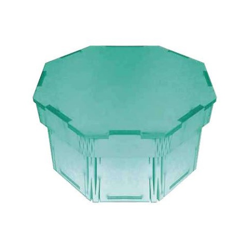 [CO1012.5] Caja MDF 10X12 cm Octagonal - Amarillo