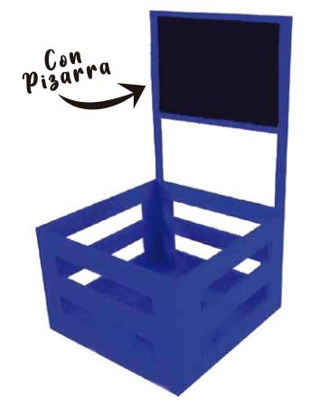 [BIY2424.12] Caja MDF 13x13x23 cm con Pizarra - Celeste