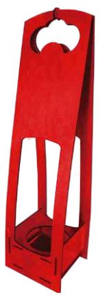 [SV73.9] Caja MDF 40X10.5X9 cm Porta Vinos - Rojo