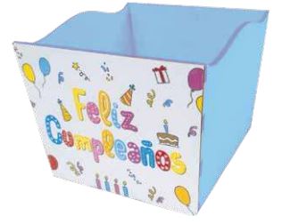 [CHVFC7.14] Caja MDF 10x12 cm Feliz Cumpleaños 7 - Negro