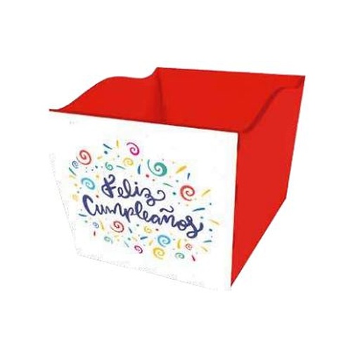 [CHVFC8.8] Caja MDF 10x12 cm Feliz Cumpleaños 8 - Cafe