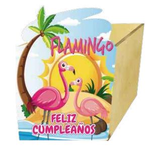 [C10FAO] CAJA PERSONAJE 10x12 CM FLAMINGO