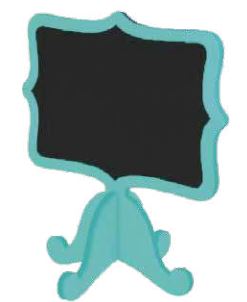 [PIZ33RJ.13] PIZARRA CON BASE MDF 26X22 cm - Lila