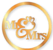 [ARMD60MRMRS] ARO DE MADERA 60 CM LAM. DORADO - MR & MRS / SENCILLO