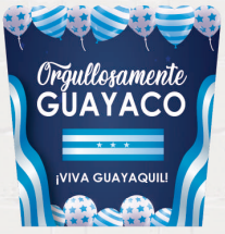 [CGMDF02] CAJA MDF 10X10 CM CON ONDAS - ORGULLOSAMENTE GUAYACO