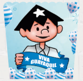 [CGMDF06] CAJA MDF 10X10 CM CON ONDAS - VIVA GUAYAQUIL / JUAN PUEBLO